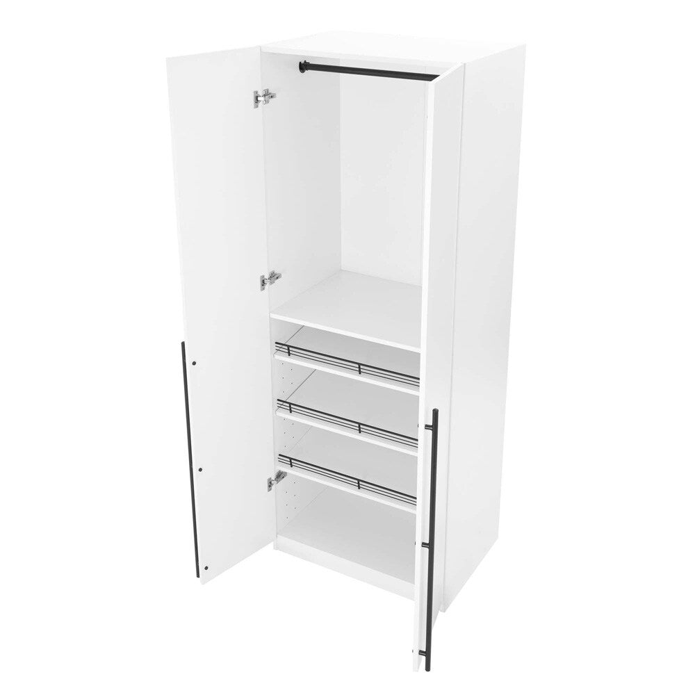 Manhattan Comfort - 2-Piece Lee Wardrobe Closetwith 2 Drawers in White - 2-WC0013-WH veiw 5