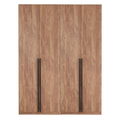 Manhattan Comfort - Lee Wardrobe Closet 2.0 with 4 Full Extension Drawers in Golden Brown - Set of 2 - 2-WC002-GB veiw 1