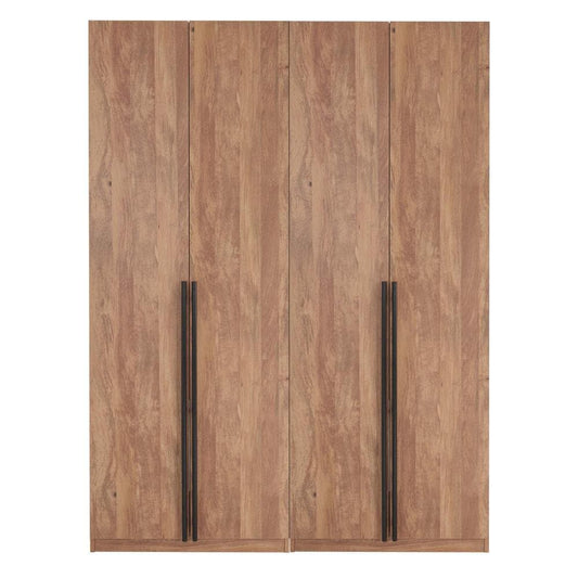 Manhattan Comfort - Lee Wardrobe Closet 2.0 with 4 Full Extension Drawers in Golden Brown - Set of 2 - 2-WC002-GB veiw 1