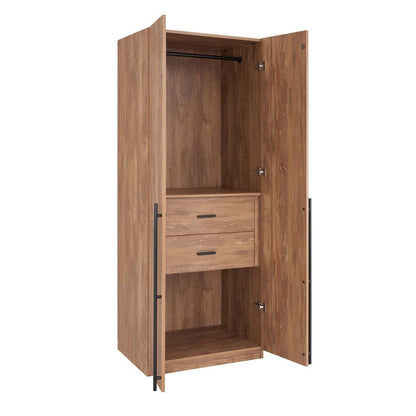 Manhattan Comfort - Lee Wardrobe Closet 2.0 with 4 Full Extension Drawers in Golden Brown - Set of 2 - 2-WC002-GB veiw 4