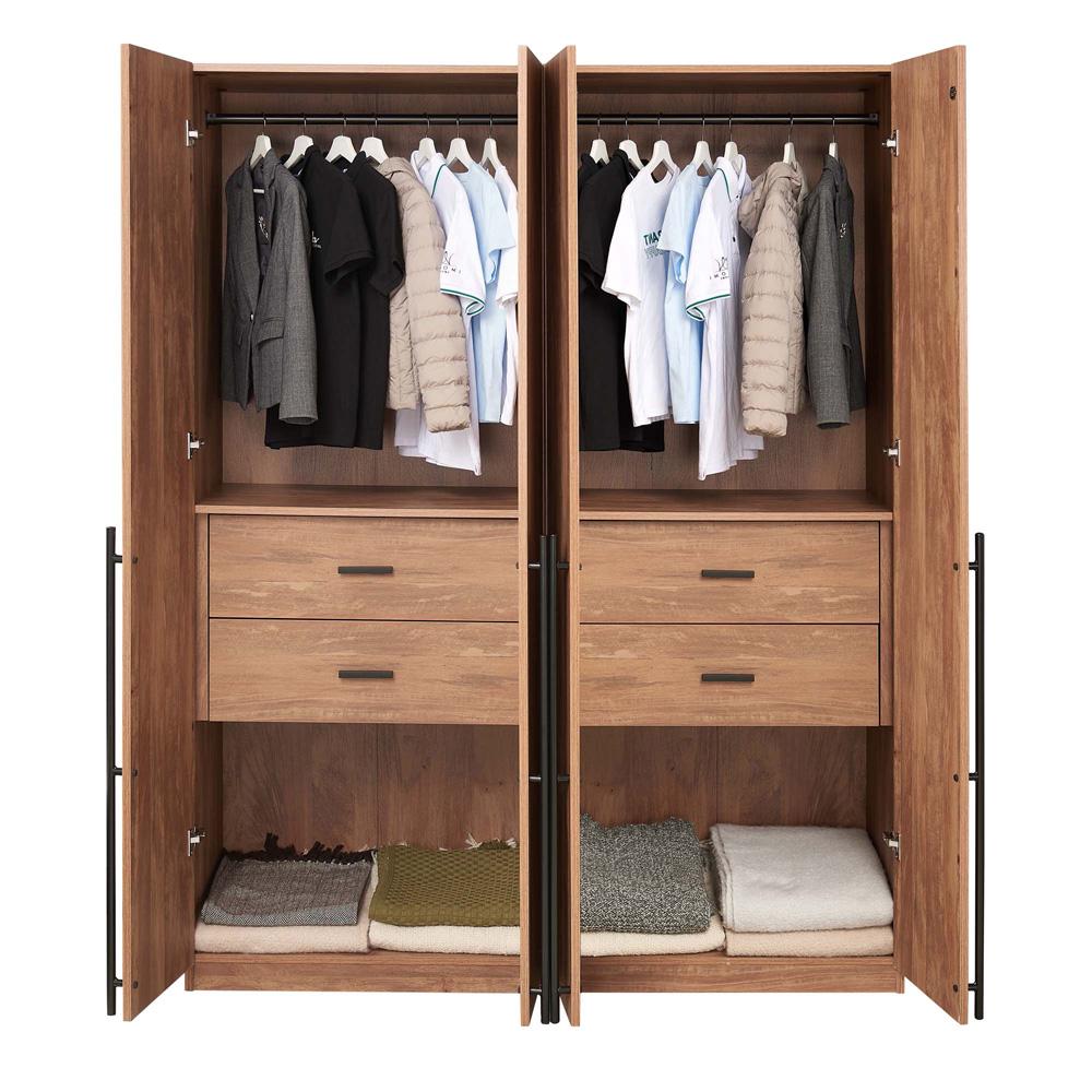 Manhattan Comfort - Lee Wardrobe Closet 2.0 with 4 Full Extension Drawers in Golden Brown - Set of 2 - 2-WC002-GB veiw 10