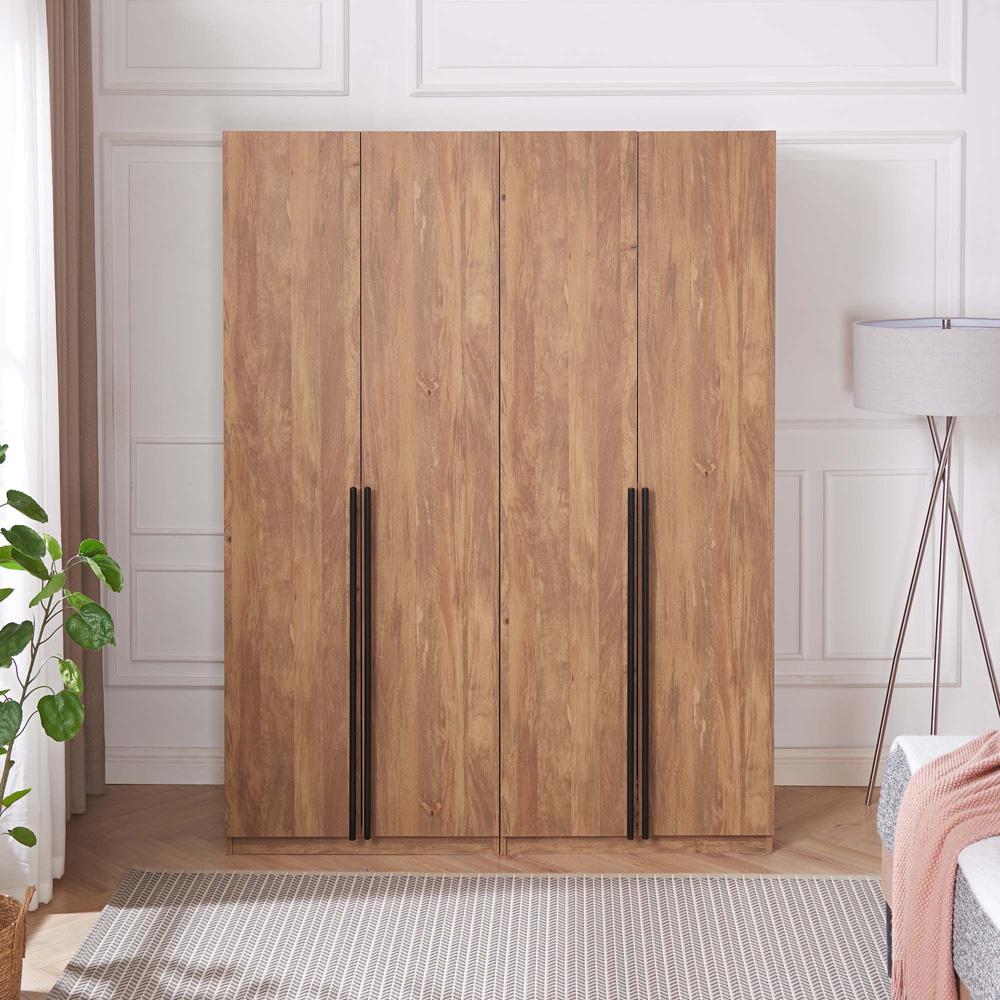 Manhattan Comfort - Lee Wardrobe Closet 2.0 with 4 Full Extension Drawers in Golden Brown - Set of 2 - 2-WC002-GB veiw 12