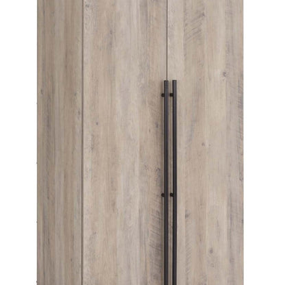Manhattan Comfort - Lee Wardrobe Closet 2.0 with 4 Full Extension Drawers in Rustic Grey - Set of 2 - 2-WC002-GY veiw 8