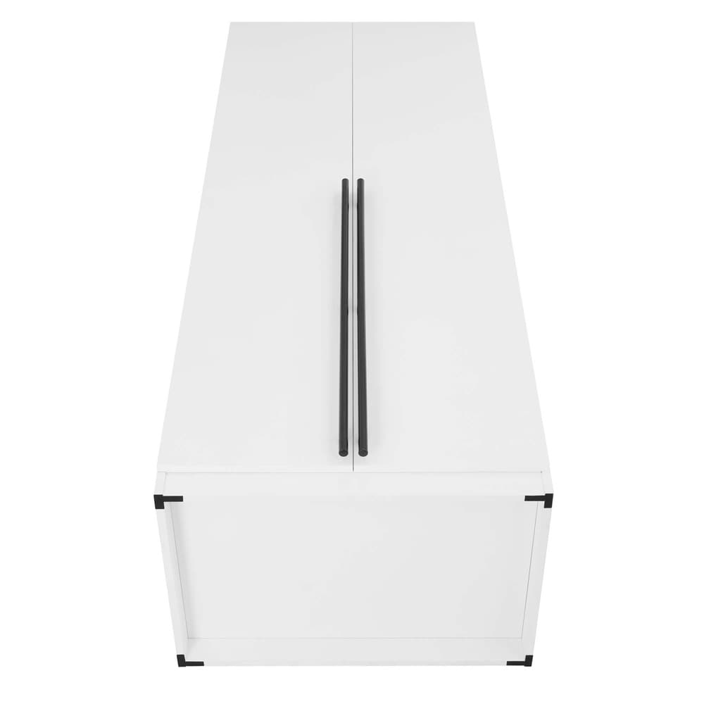 Manhattan Comfort - Lee Wardrobe Closet 2.0 with 4 Full Extension Drawers in White - Set of 2 - 2-WC002-WH veiw 6