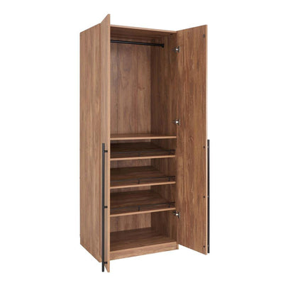 Manhattan Comfort - 2-Piece Lee Wardrobe Closet with 2 Drawers in Golden Brown - 2-WC0023-GB veiw 4