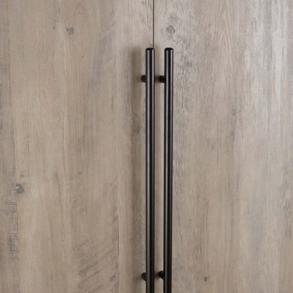 Manhattan Comfort - 2-Piece Lee Wardrobe Closet with 2 Drawers in Rustic Grey - 2-WC0023-GY veiw 7