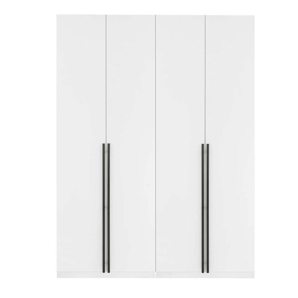 Manhattan Comfort - 2-Piece Lee Wardrobe Closet with 2 Drawers in White - 2-WC0023-WH veiw 1