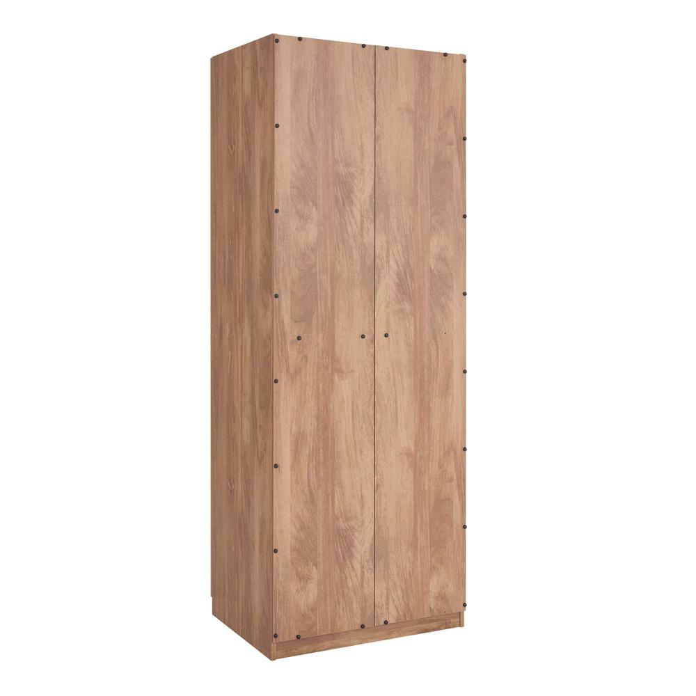 Manhattan Comfort - Lee Wardrobe Closet 3.0 with 8 Adjustable Shoe Rack Shelves in Golden Brown - Set of 2 - 2-WC003-GB veiw 7