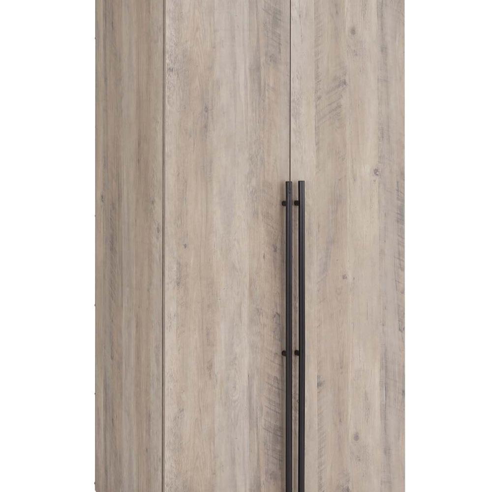 Manhattan Comfort - Lee Wardrobe Closet 3.0 with 8 Adjustable Shoe Rack Shelves in Rustic Grey - Set of 2 - 2-WC003-GY veiw 8