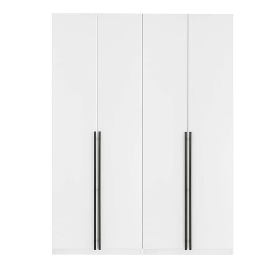 Manhattan Comfort - Lee Wardrobe Closet 3.0 with 8 Adjustable Shoe Rack Shelves in White - Set of 2 - 2-WC003-WH veiw 1