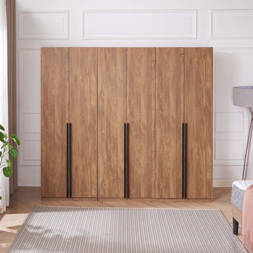 Manhattan Comfort - Lee Wardrobe Closet 2.0 with 6 Full Extension Drawers in Golden Brown - Set of 3 - 3-WC002-GB veiw 10