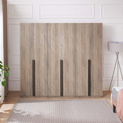 Manhattan Comfort - Lee Wardrobe Closet 2.0 with 6 Full Extension Drawers in Rustic Grey - Set of 3 - 3-WC002-GY veiw 10