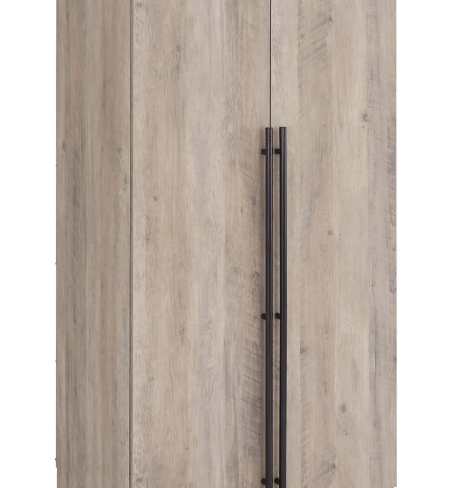 Manhattan Comfort - Lee Wardrobe Closet 1.0 with 2 Full Extension Drawers in Rustic Grey - WC001-GY veiw 2