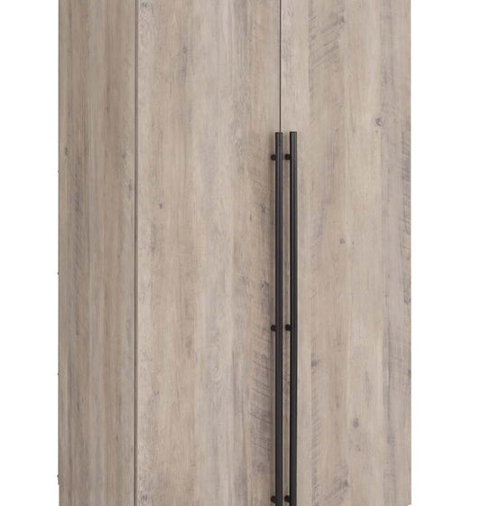 Manhattan Comfort - Lee Wardrobe Closet 1.0 with 2 Full Extension Drawers in Rustic Grey - WC001-GY veiw 2