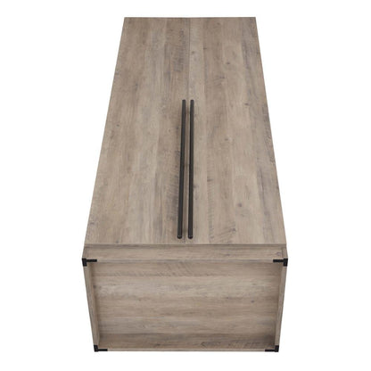 Manhattan Comfort - Lee Wardrobe Closet 1.0 with 2 Full Extension Drawers in Rustic Grey - WC001-GY veiw 5
