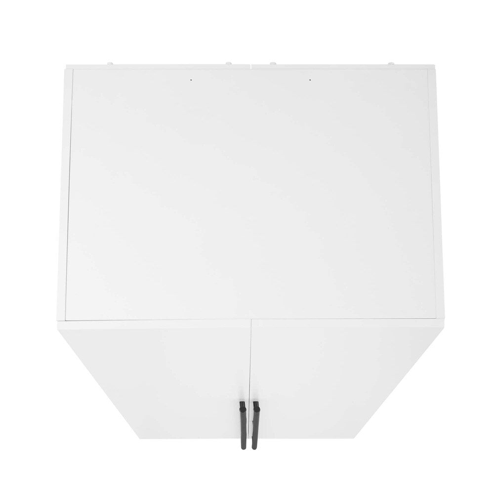 Manhattan Comfort - Lee Wardrobe Closet 1.0 with 2 Full Extension Drawers in White - WC001-WH veiw 6
