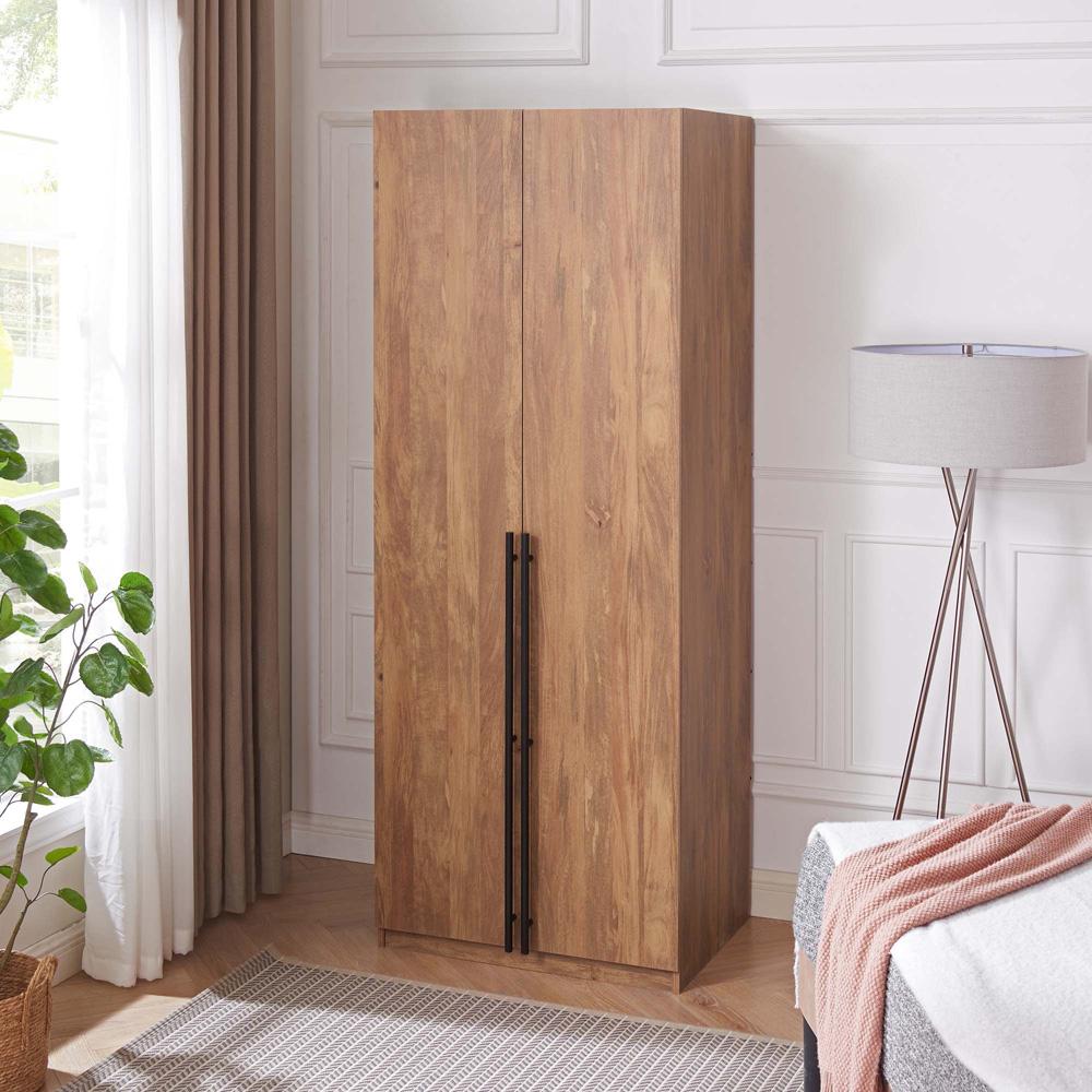 Manhattan Comfort - Lee Wardrobe Closet 2.0 with 2 Full Extension Drawers in Golden Brown - WC002-GB veiw 10