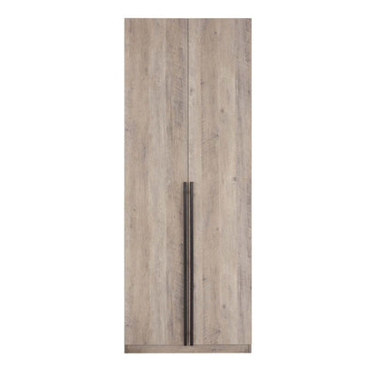 Manhattan Comfort - Lee Wardrobe Closet 2.0 with 2 Full Extension Drawers in Rustic Grey - WC002-GY veiw 1