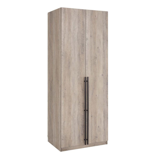 Manhattan Comfort - Lee Wardrobe Closet 2.0 with 2 Full Extension Drawers in Rustic Grey - WC002-GY veiw 2