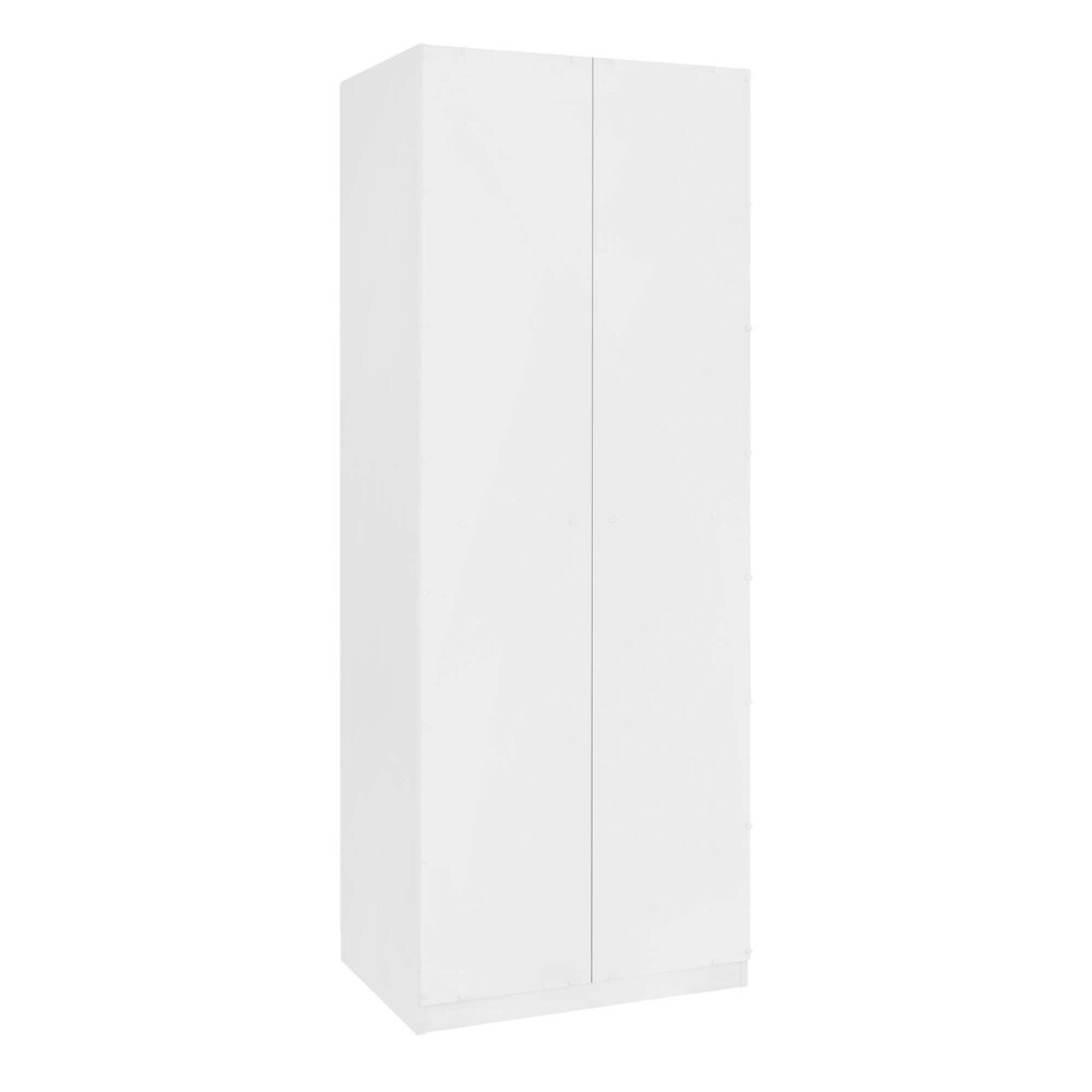 Manhattan Comfort - Lee Wardrobe Closet 2.0 with 2 Full Extension Drawers in White - WC002-WH veiw 7