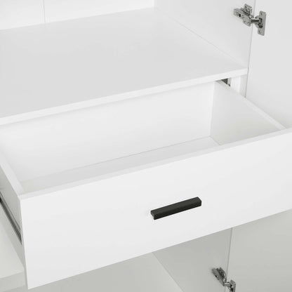 Manhattan Comfort - Lee Wardrobe Closet 2.0 with 2 Full Extension Drawers in White - WC002-WH veiw 9