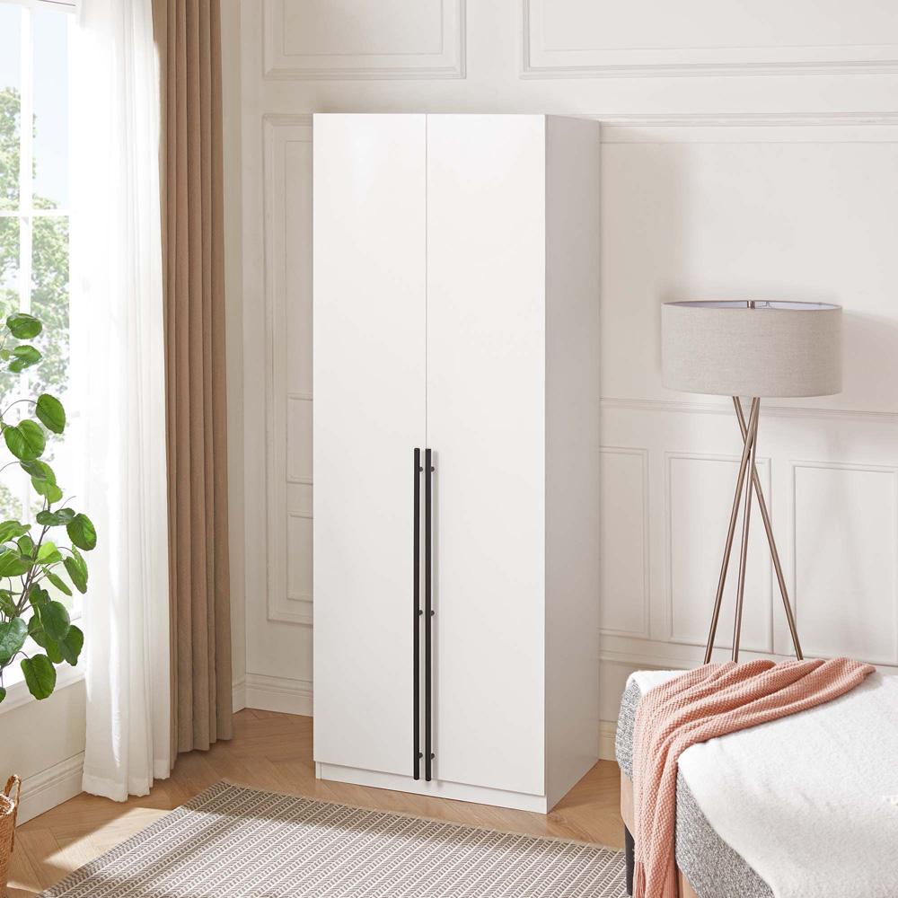 Manhattan Comfort - Lee Wardrobe Closet 2.0 with 2 Full Extension Drawers in White - WC002-WH veiw 12