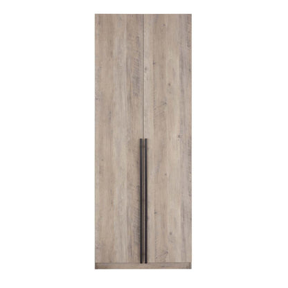 Manhattan Comfort - Lee Wardrobe Closet 3.0 with 4 Adjustable Shoe Rack Shelves in Rustic Grey - WC003-GY veiw 1