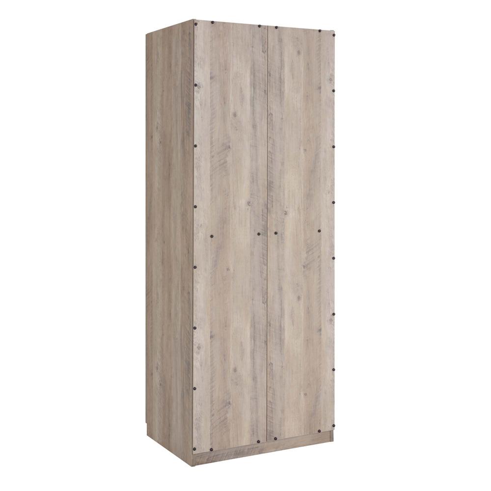 Manhattan Comfort - Lee Wardrobe Closet 3.0 with 4 Adjustable Shoe Rack Shelves in Rustic Grey - WC003-GY veiw 6