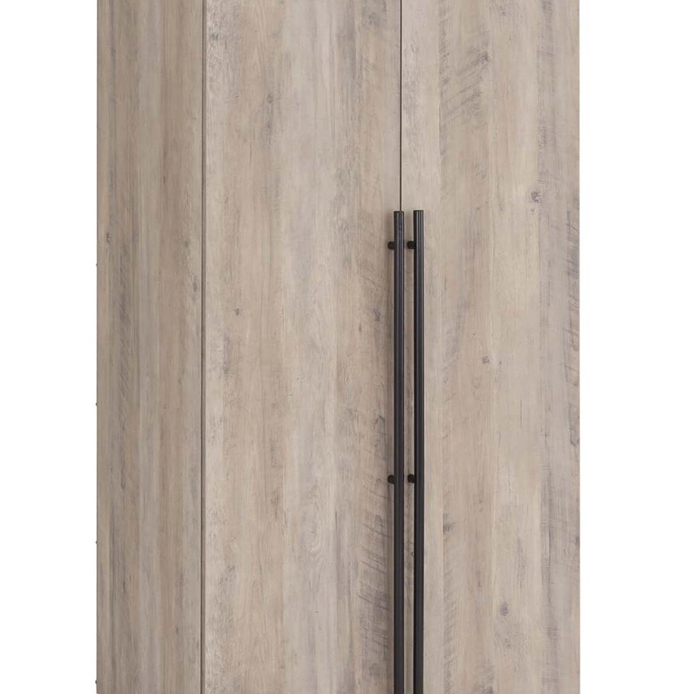 Manhattan Comfort - Lee Wardrobe Closet 3.0 with 4 Adjustable Shoe Rack Shelves in Rustic Grey - WC003-GY veiw 7