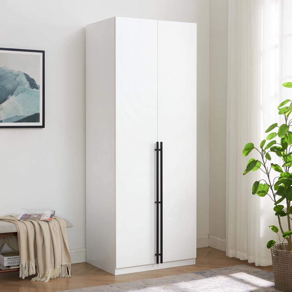 Manhattan Comfort - Lee Wardrobe Closet 3.0 with 4 Adjustable Shoe Rack Shelves in White - WC003-WH veiw 10