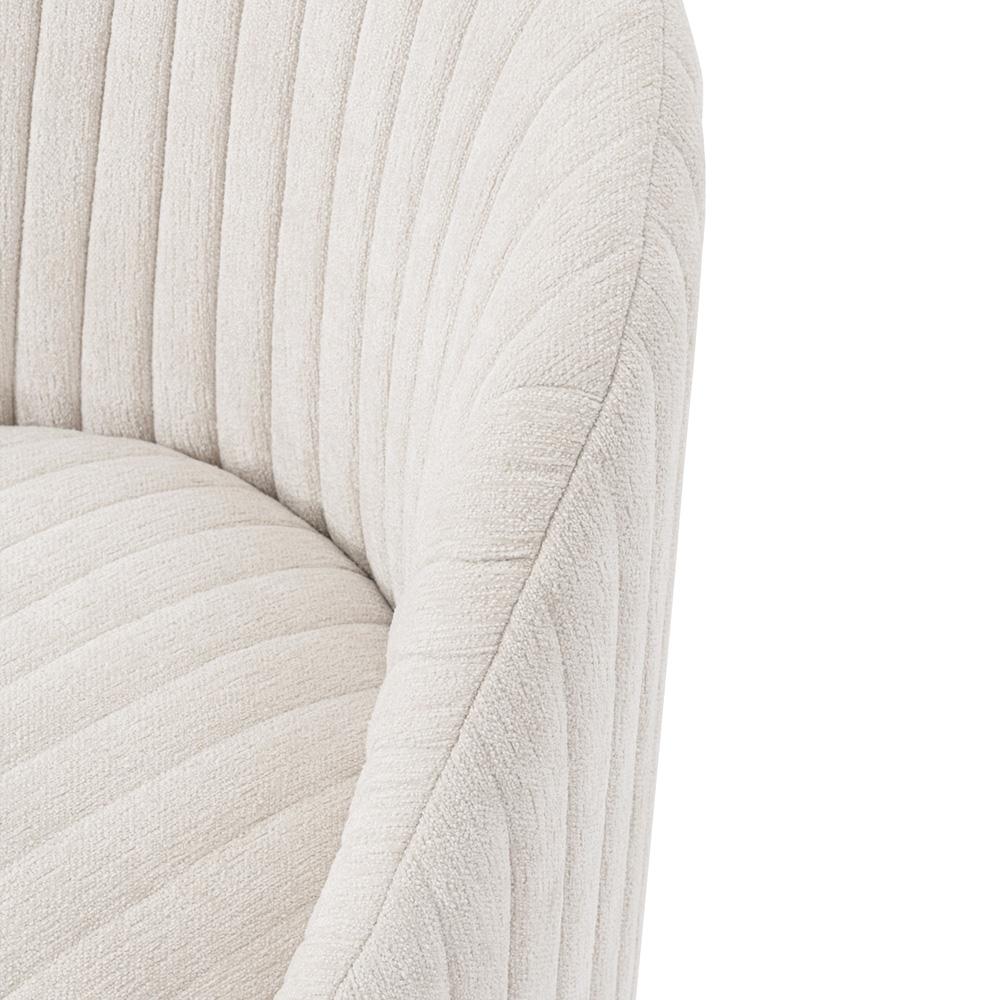 Manhattan Comfort - Leela Chenille Accent Chair with Metal Legs in Cream - AC058-CR veiw 6