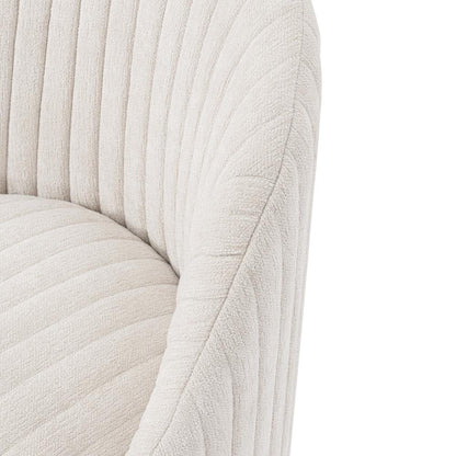 Manhattan Comfort - Leela Chenille Accent Chair with Metal Legs in Cream - AC058-CR veiw 6