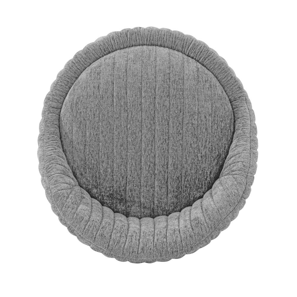 Manhattan Comfort - Leela Chenille Accent Chair with Metal Legs in Grey - AC058-GY veiw 4