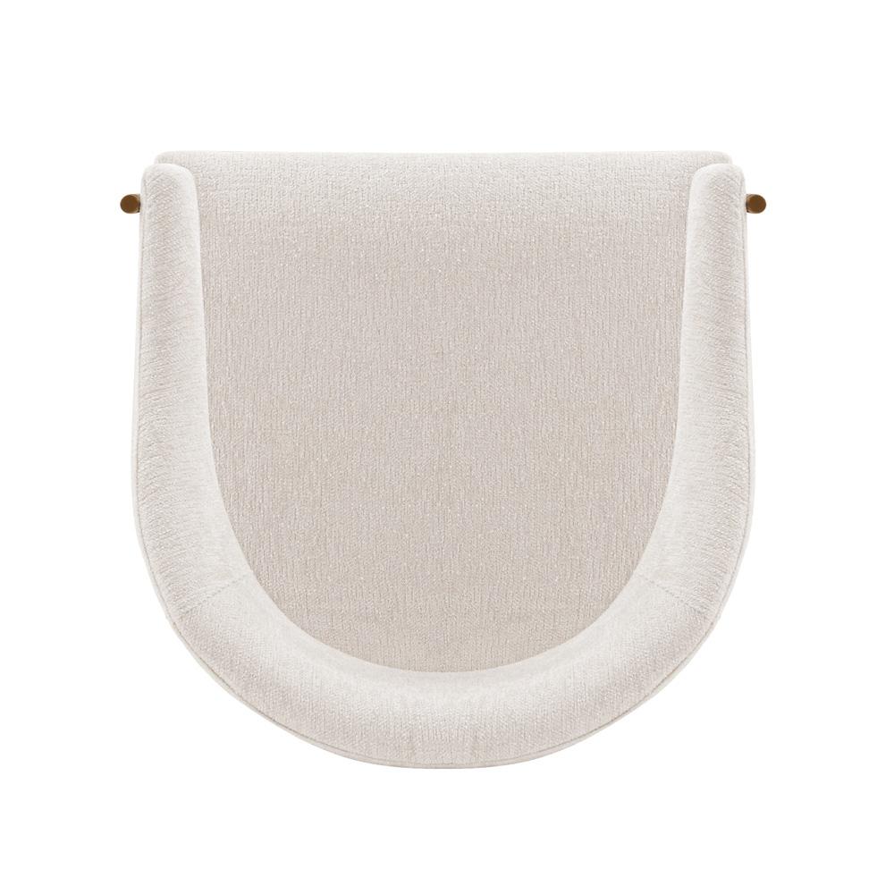 Manhattan Comfort - Lia Chenille Dining Armchair with Metal Legs in Cream - Set of 2 - 2-DC074-CR veiw 4