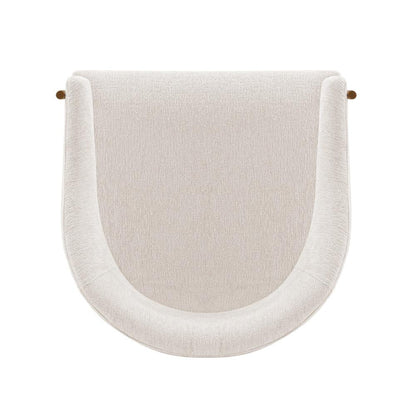 Manhattan Comfort - Lia Chenille Dining Armchair with Metal Legs in Cream - Set of 2 - 2-DC074-CR veiw 4