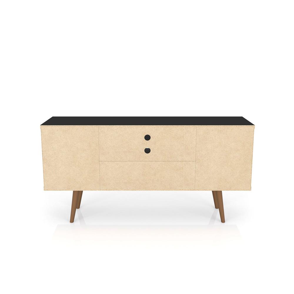 Manhattan Comfort - Liberty TV Stand with 5 Fixed Shelves in Black - 200AMC8 veiw 6