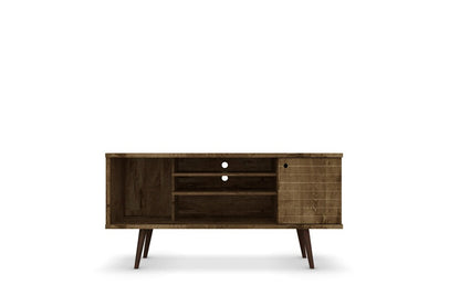 Manhattan Comfort - Liberty TV Stand with 5 Fixed Shelves in Rustic Brown - 200AMC9 veiw 1