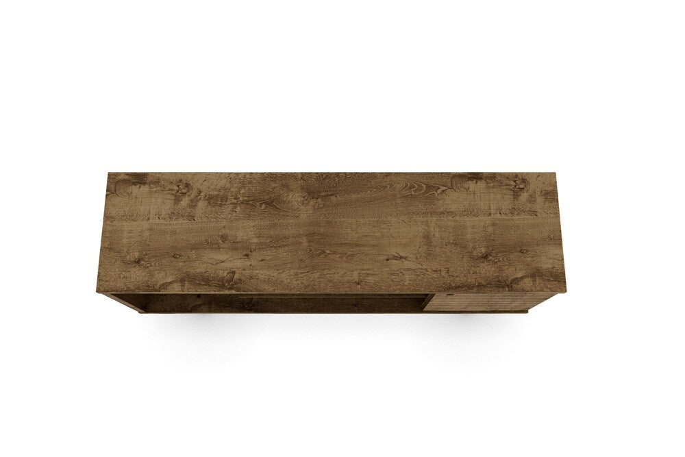 Manhattan Comfort - Liberty TV Stand with 5 Fixed Shelves in Rustic Brown - 200AMC9 veiw 4