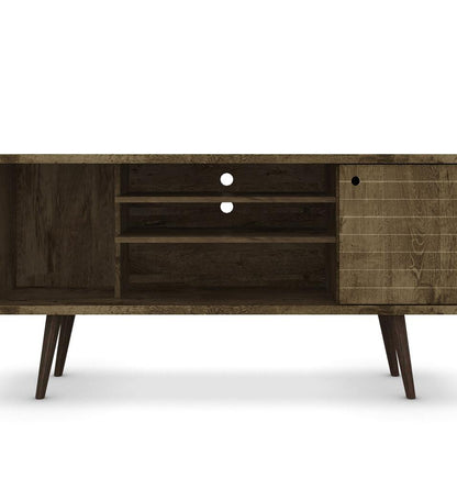 Manhattan Comfort - Liberty TV Stand with 5 Fixed Shelves in Rustic Brown - 200AMC9 veiw 7