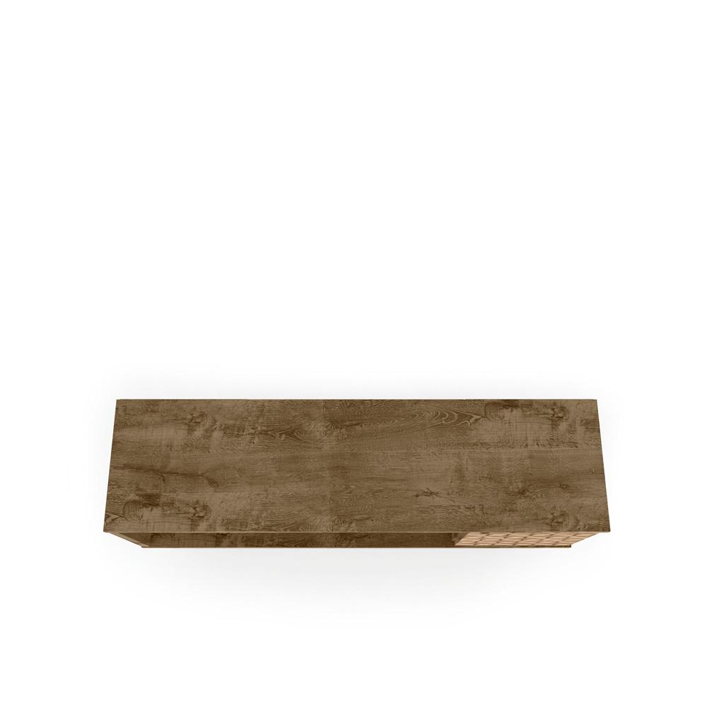 Manhattan Comfort - Liberty TV Stand with 5 Fixed Shelves in Rustic Brown and 3D Brown Prints - 200AMC97 veiw 4