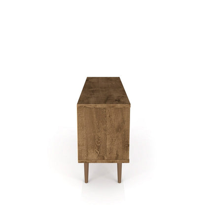 Manhattan Comfort - Liberty TV Stand with 5 Fixed Shelves in Rustic Brown and 3D Brown Prints - 200AMC97 veiw 5