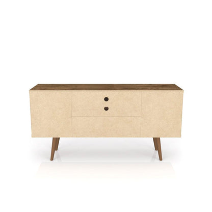 Manhattan Comfort - Liberty TV Stand with 5 Fixed Shelves in Rustic Brown and 3D Brown Prints - 200AMC97 veiw 6