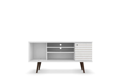 Manhattan Comfort - Liberty TV Stand with 5 Fixed Shelves in White - 200AMC6 veiw 1