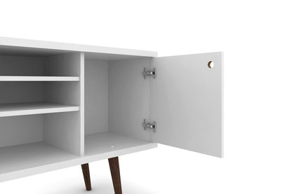 Manhattan Comfort - Liberty TV Stand with 5 Fixed Shelves in White - 200AMC6 veiw 7