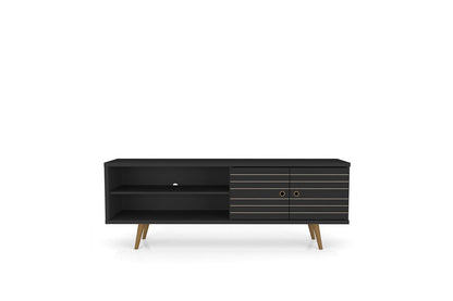 Manhattan Comfort - Liberty 63W TV Stand with 3 Fixed Shelves in Black - 201AMC8 veiw 1