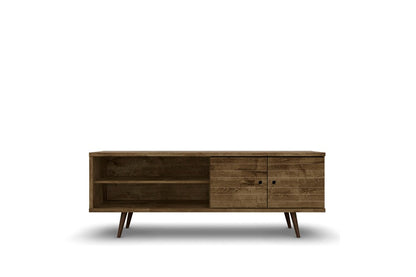 Manhattan Comfort - Liberty 63W TV Stand with 3 Fixed Shelves in Rustic Brown - 201AMC9 veiw 1