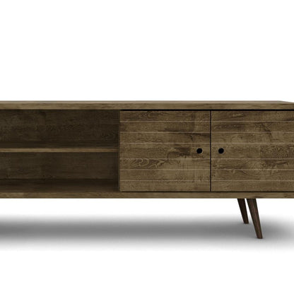 Manhattan Comfort - Liberty 63W TV Stand with 3 Fixed Shelves in Rustic Brown - 201AMC9 veiw 6