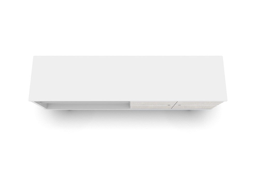 Manhattan Comfort - Liberty 63W TV Stand with 3 Fixed Shelves in White - 201AMC6 veiw 3