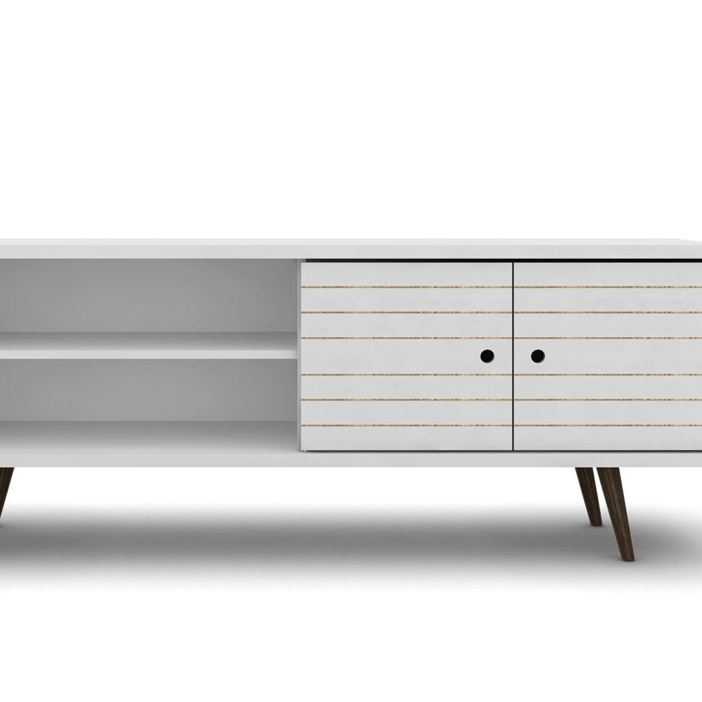 Manhattan Comfort - Liberty 63W TV Stand with 3 Fixed Shelves in White - 201AMC6 veiw 6