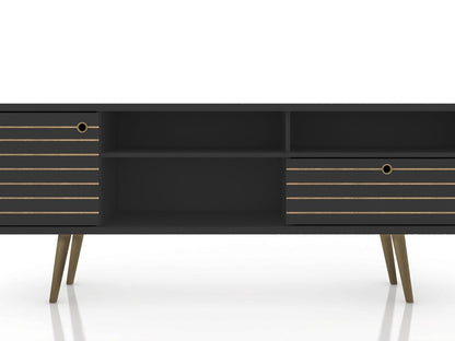 Manhattan Comfort - Liberty TV Stand with 1 Drawers in Black - 202AMC8 veiw 7